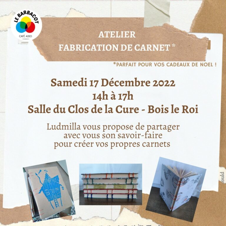 Atelier de fabrication de carnets